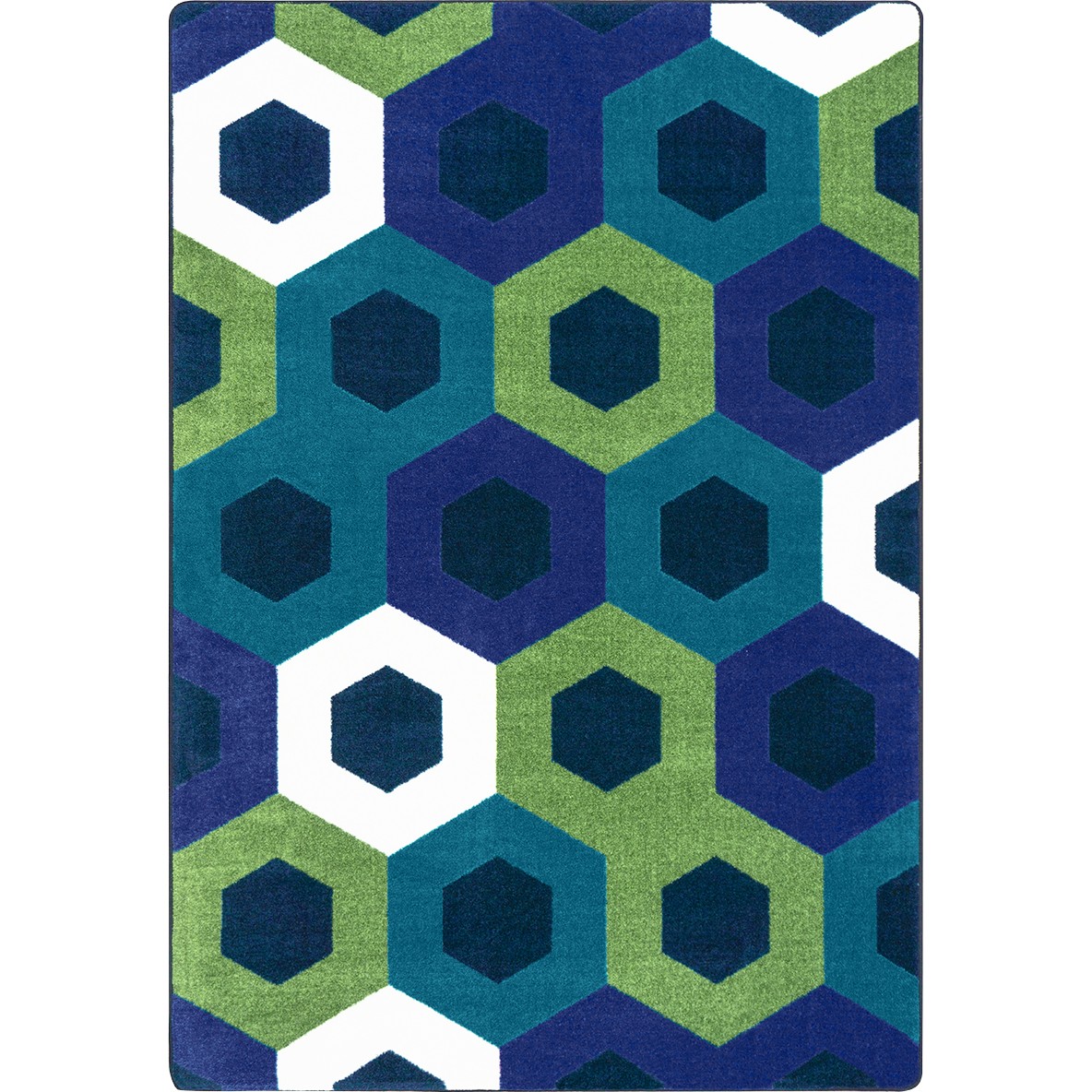 3 ft. 10 in. x 5 ft. 4 in. Hexed Children Area Rug Violet