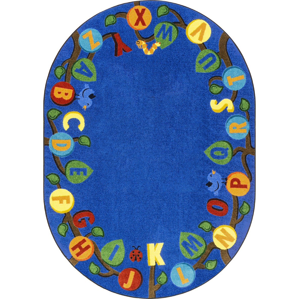 10 ft. 9 in. x 13 ft. 2 in. Learning Tree Children Oval Rug  Multi Color