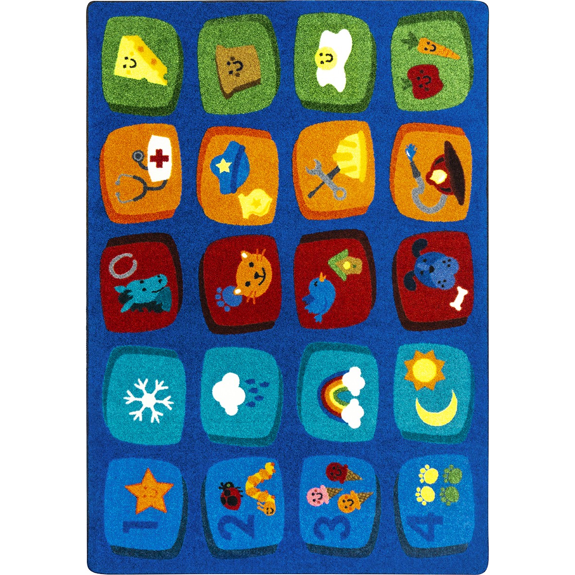 7 ft. 8 in. x 10 ft. 9 in. Discovery Blocks Children Area Rug Multi Color