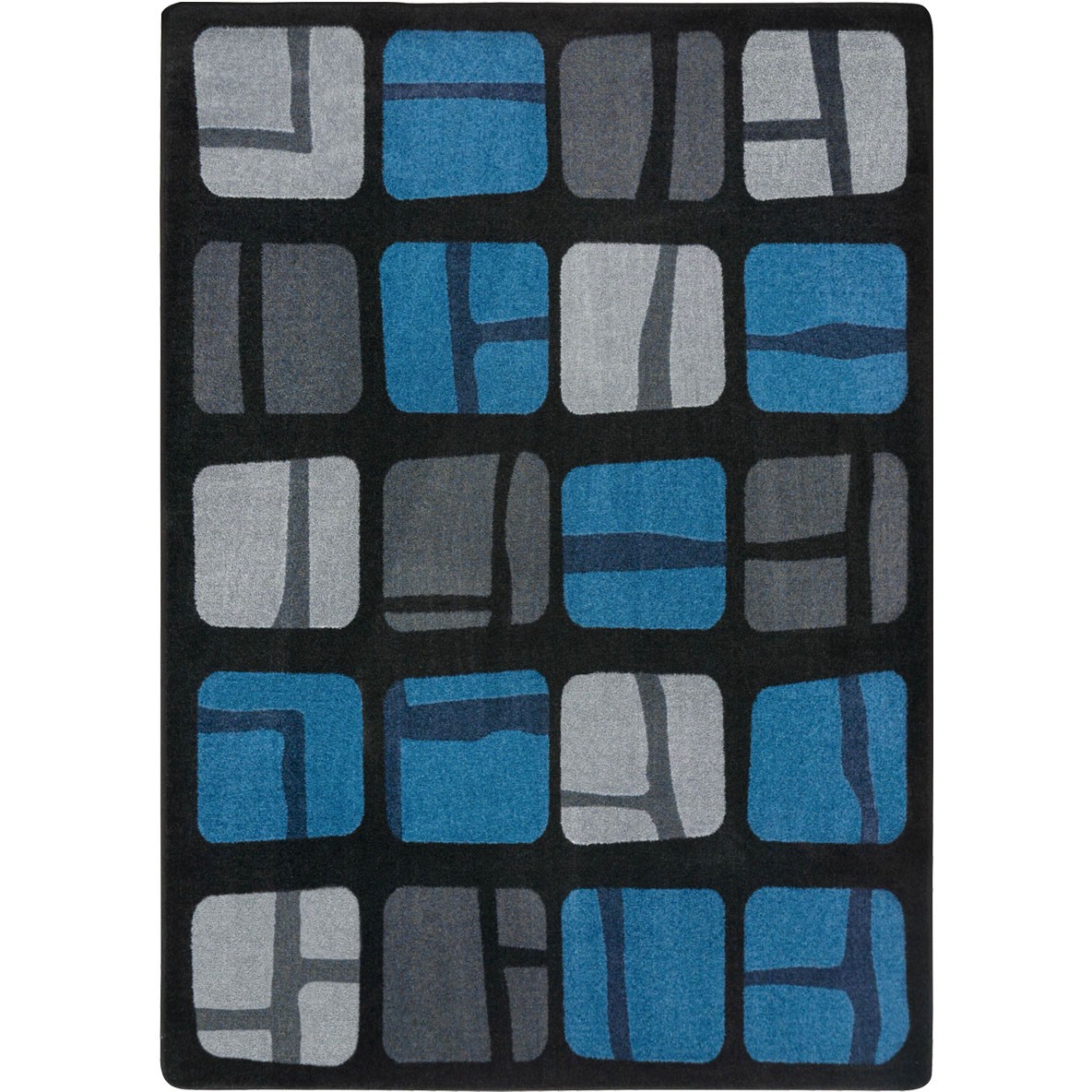 2098C-02 5 ft. 4 in. x 7 ft. 8 in. BioBlocks Children Area Rug  Marine