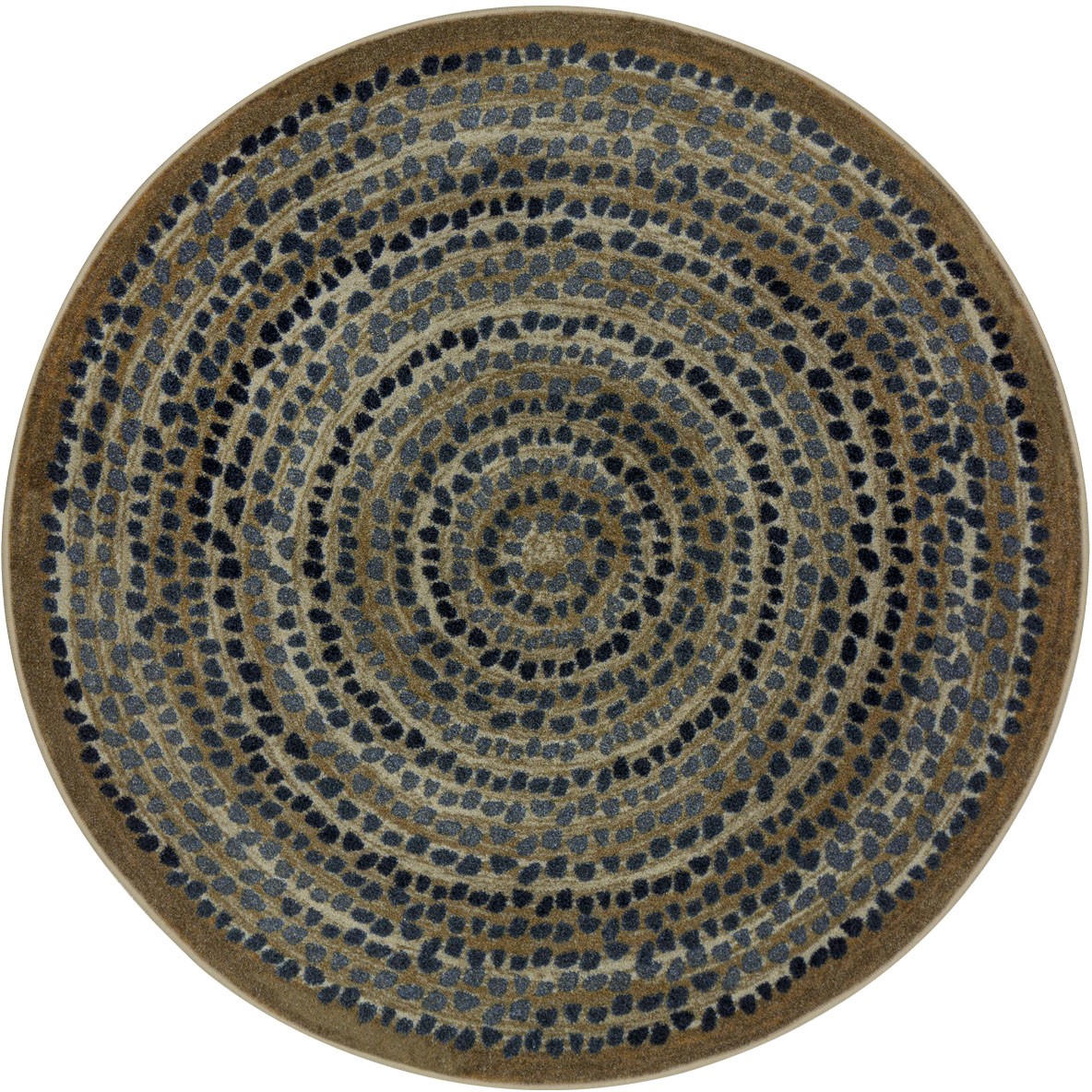 Peaceful Pebbles Round Rug - Slate - 7 ft. 7 in. - Calming Classroom Decor