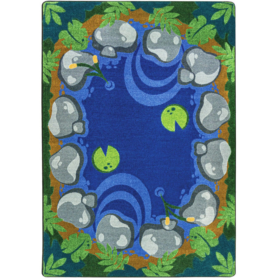 Tranquil Pond Children Area Rug Multi Color