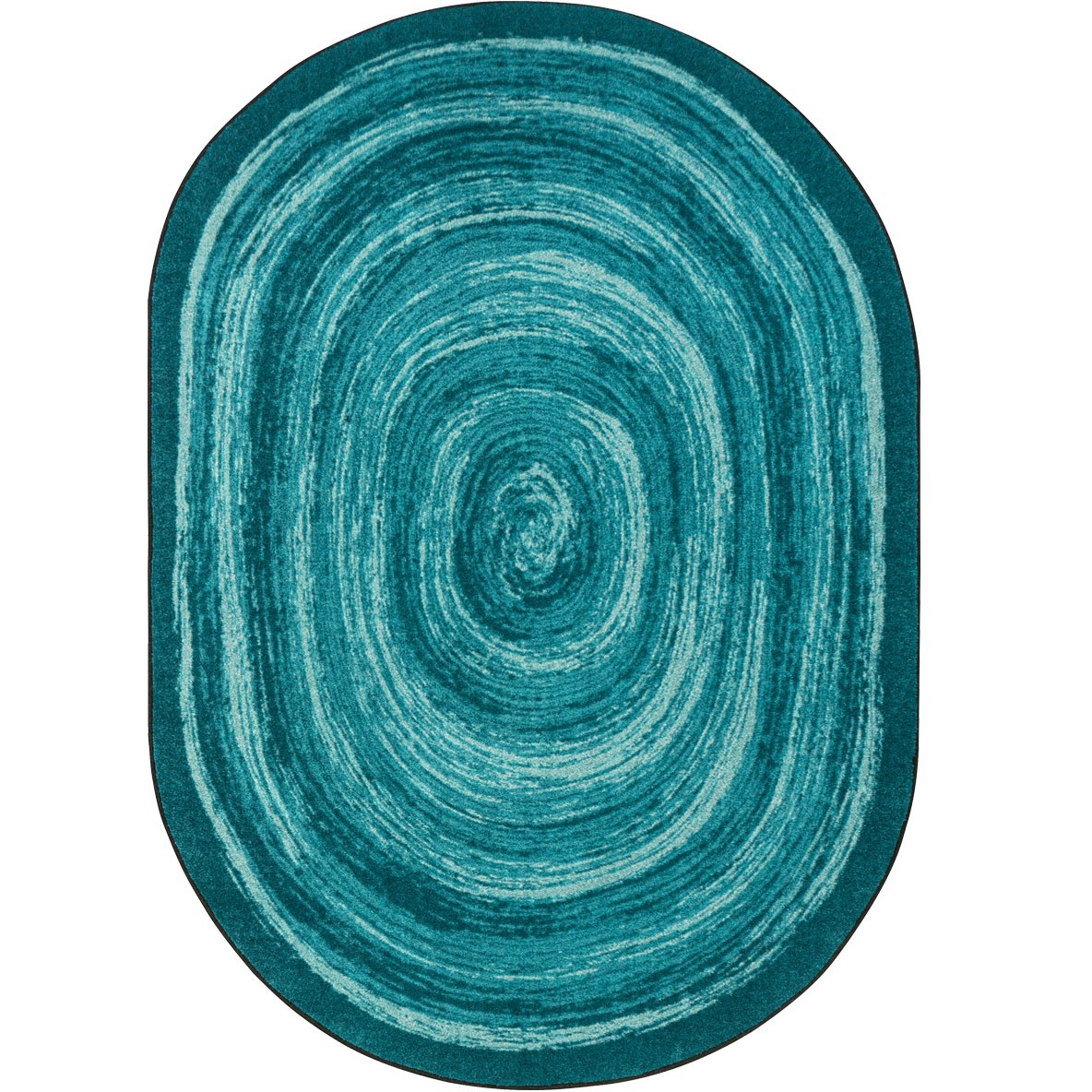 5 ft. 4 in. x 7 ft. 8 in. Feeling Fun Children Oval Rug  Teal
