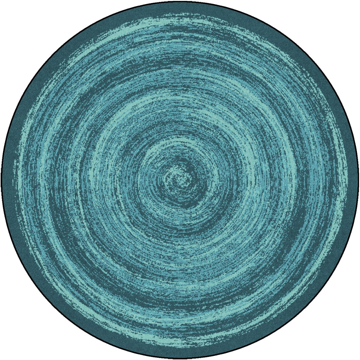 5 ft. 4 in. Feeling Fun Children Round Rug  Teal