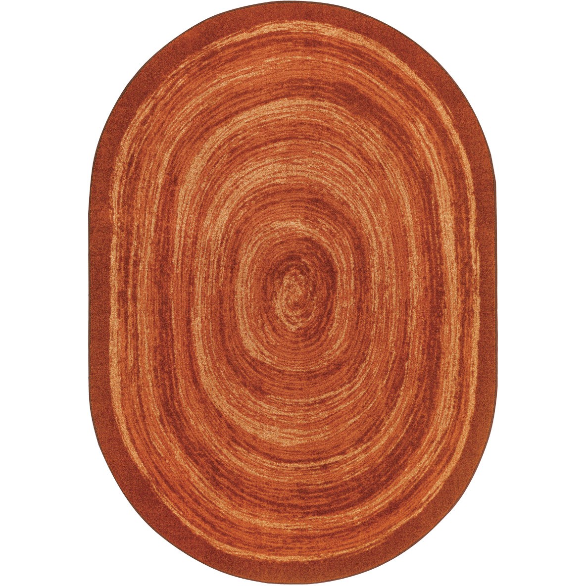 7 ft. 8 in. x 10 ft. 9 in. Feeling Fun Children Oval Rug  Orange
