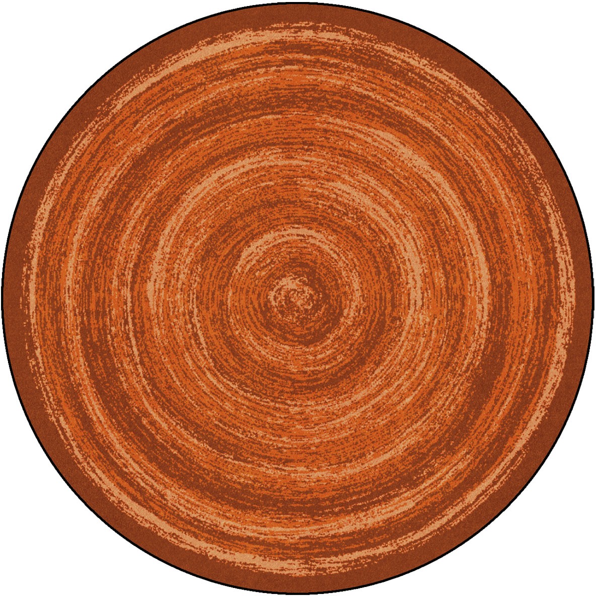 5 ft. 4 in. Feeling Fun Children Round Rug  Orange