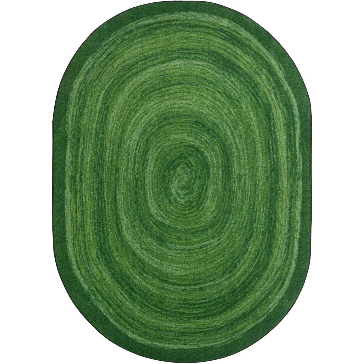 7 ft. 8 in. x 10 ft. 9 in. Feeling Fun Children Oval Rug  Green