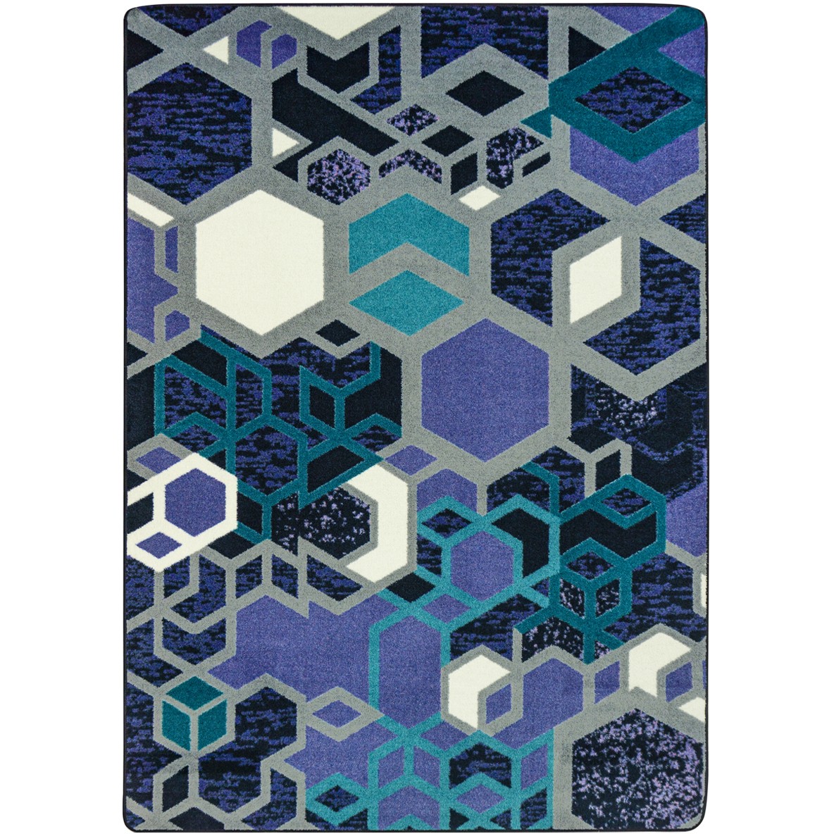 Structured Children Area Rug Violet