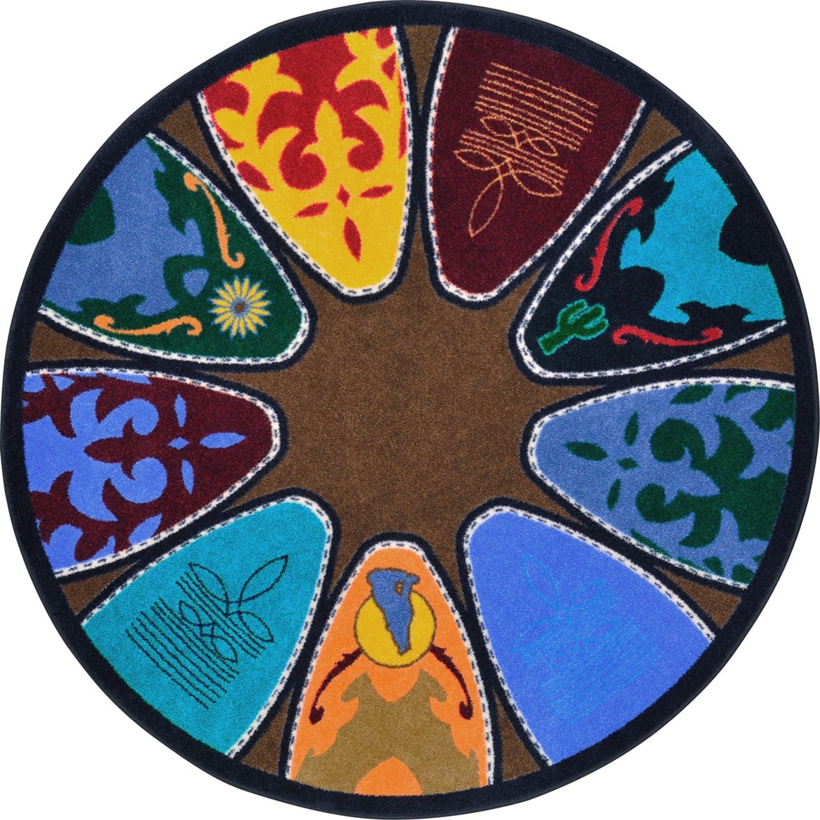 7 ft. 7 in. Bet Your Boots Round Area Rug Multi Color