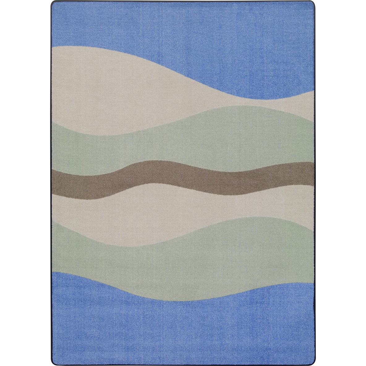 7 ft. 8 in. x 10 ft. 9 in. Flow Rectangle Area Rug Light Blue