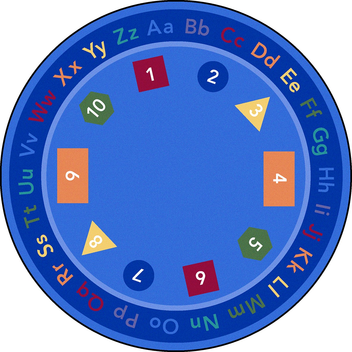 7 ft. x 7 in. Fun-Damentals Round Rug, Multi Color