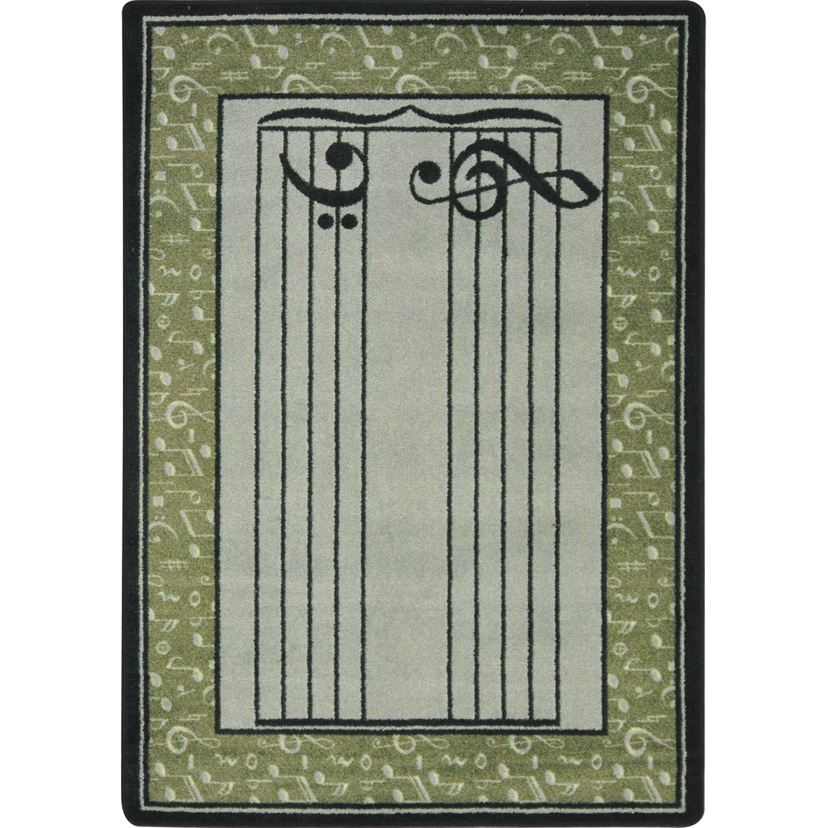 Fully Staffed Rectangle Area Rug - Sage