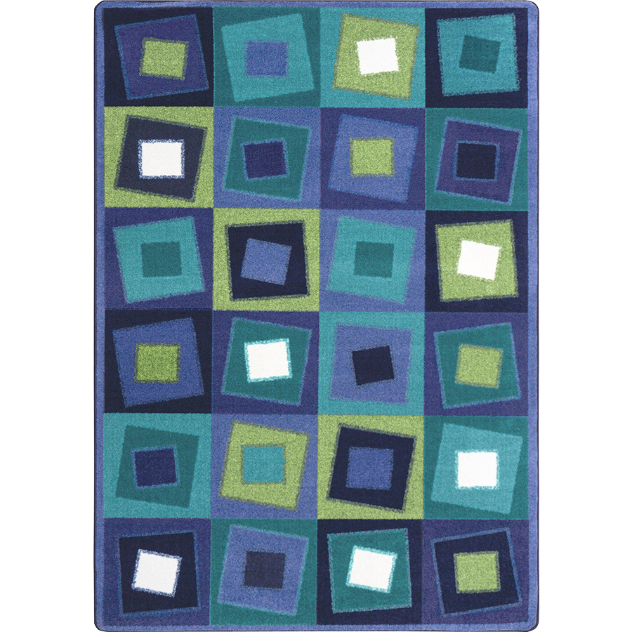 7 ft. 8 in. x 10 ft. 9 in. Off Balance Rectangle Area Rug Violet