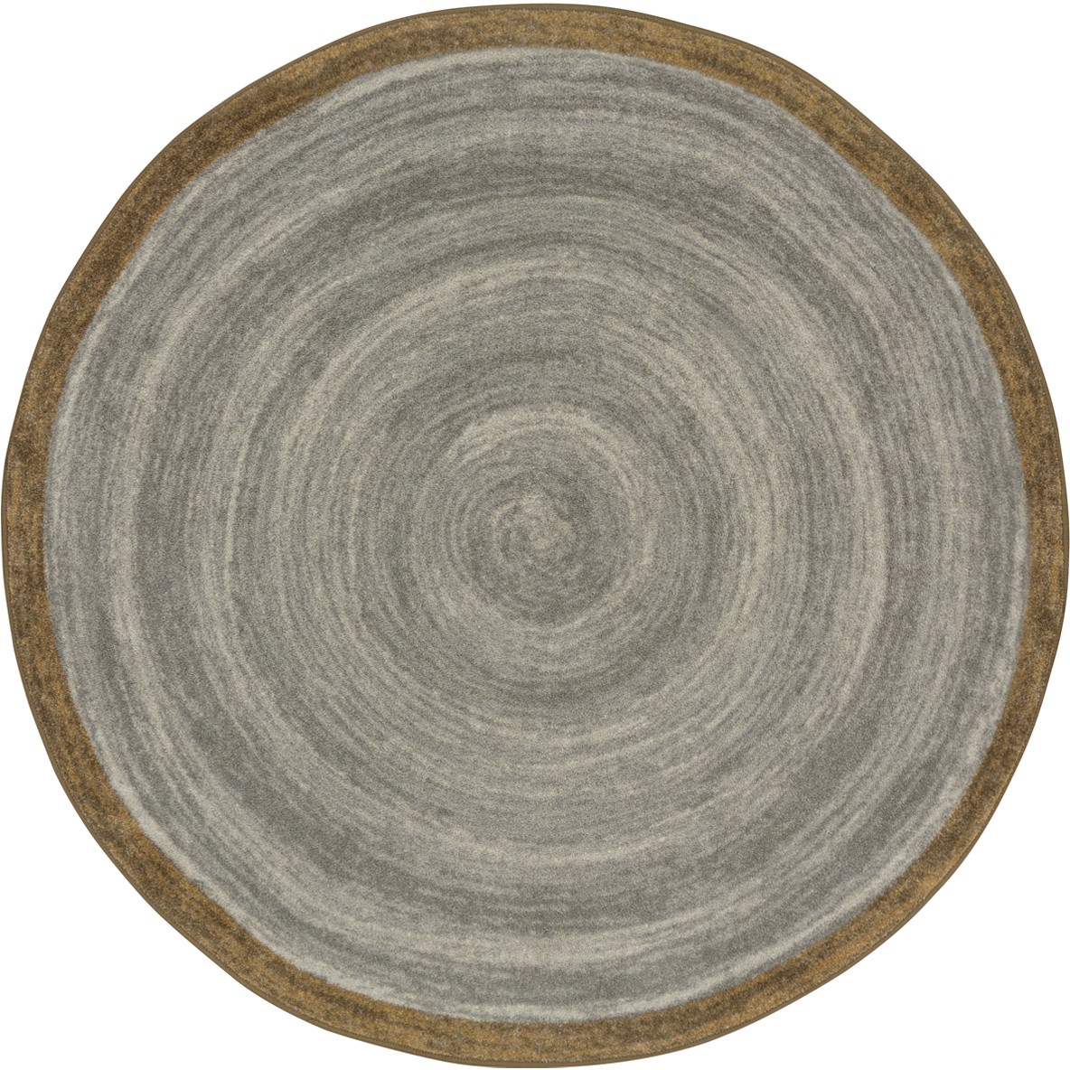 7 ft. 7 in. Feeling Natural Round Area Rug Stone