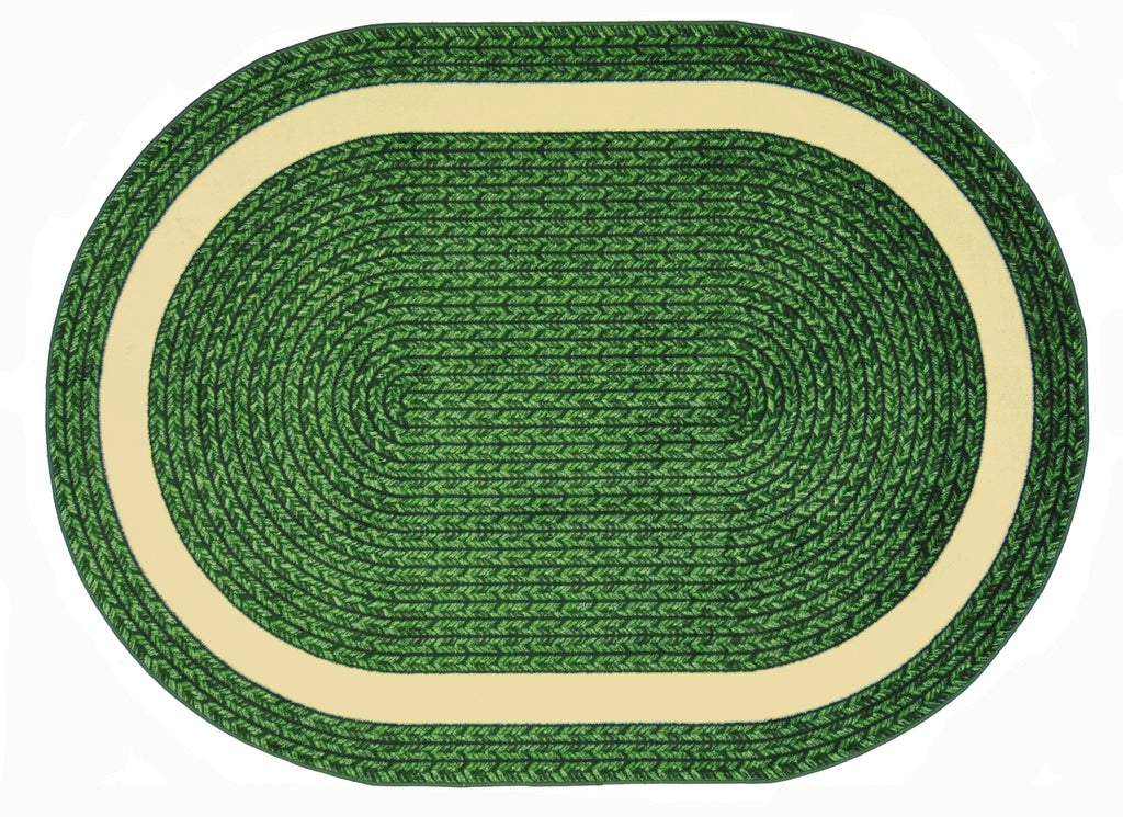 5 ft. 4 in. Sharing Circle Round Area Rug Green