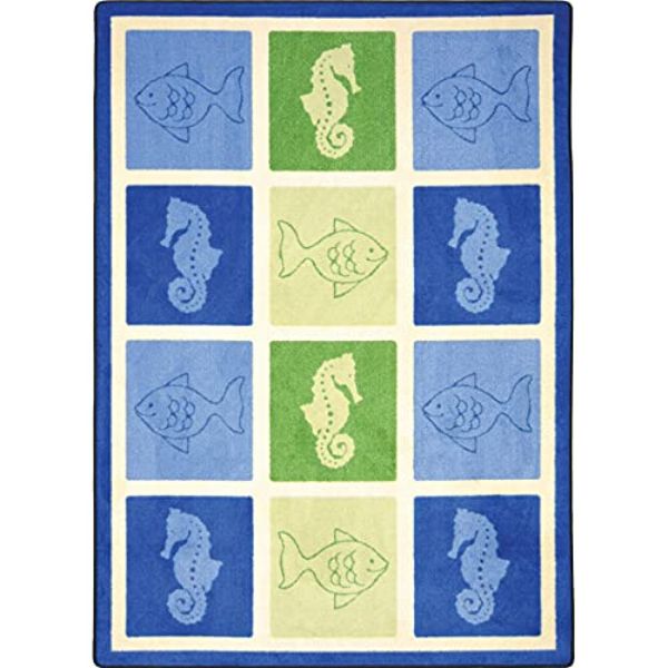 Marine Life Rectangle Area Rug - Multi Color