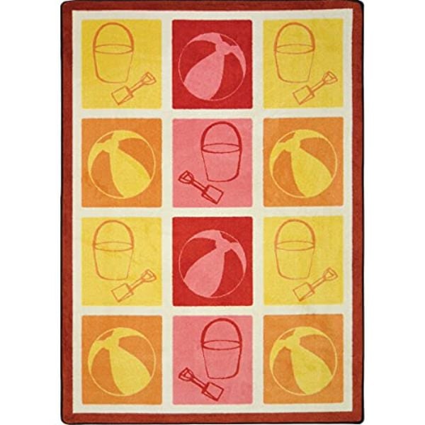 7 ft. 8 in. x 10 ft. 9 in. Beach Fun Rectangle Area Rug Multi Color