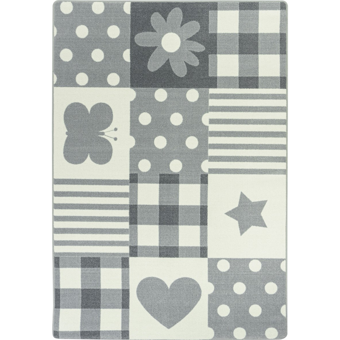 5 ft. 4 in. x 7 ft. 8 in. Patchwork Girl Area Rug, Cloudy