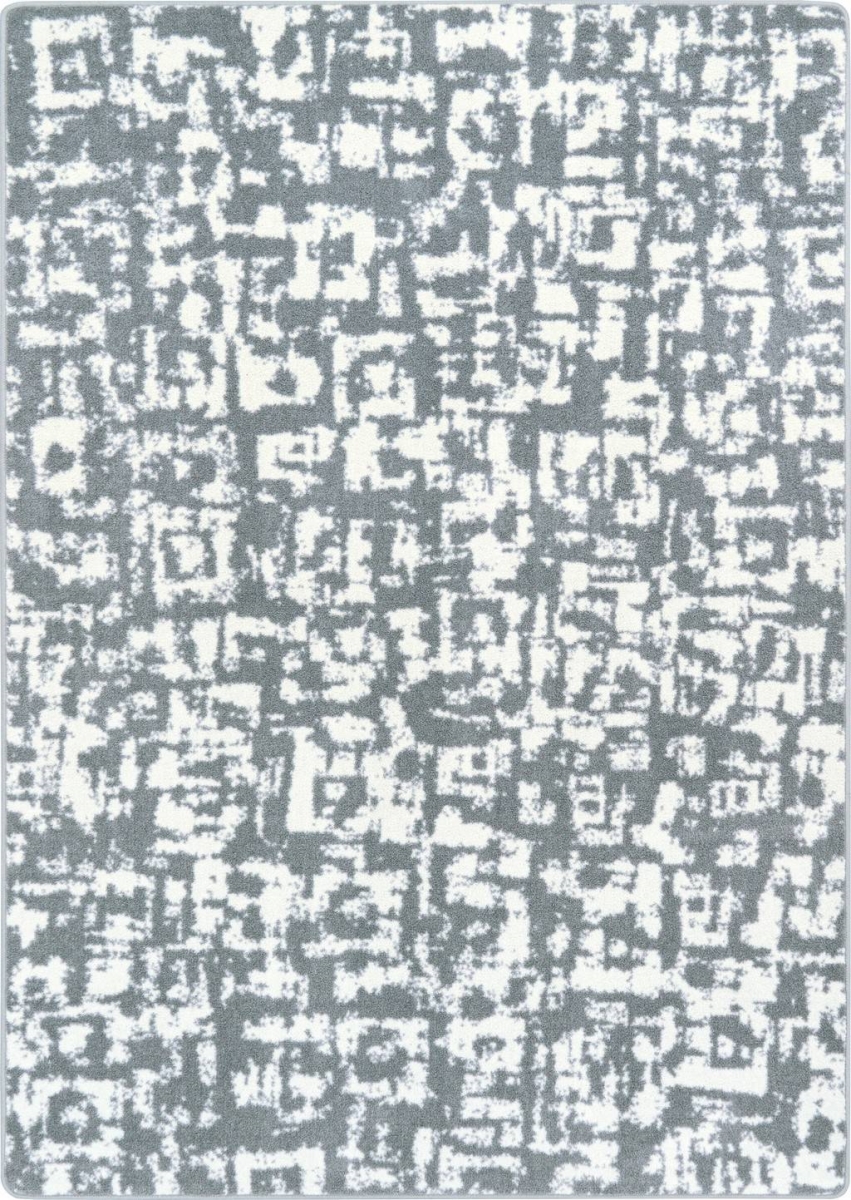 2128C-02 5 ft. 4 in. x 7 ft. 8 in. Block Print Area Rug, Cloudy