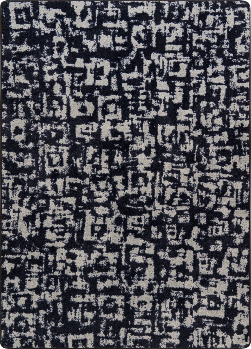3 ft. 10 in. x 5 ft. 4 in. Block Print Area Rug, Onyx