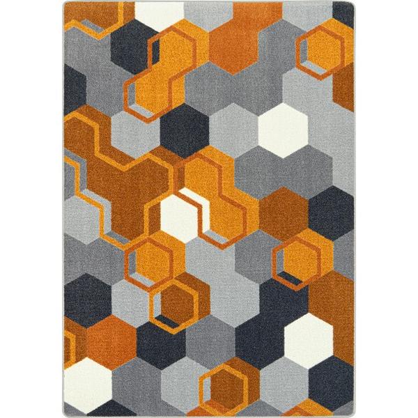 Team Up Rectangle Area Rug - Orange - 92 x 7 x 7 in.