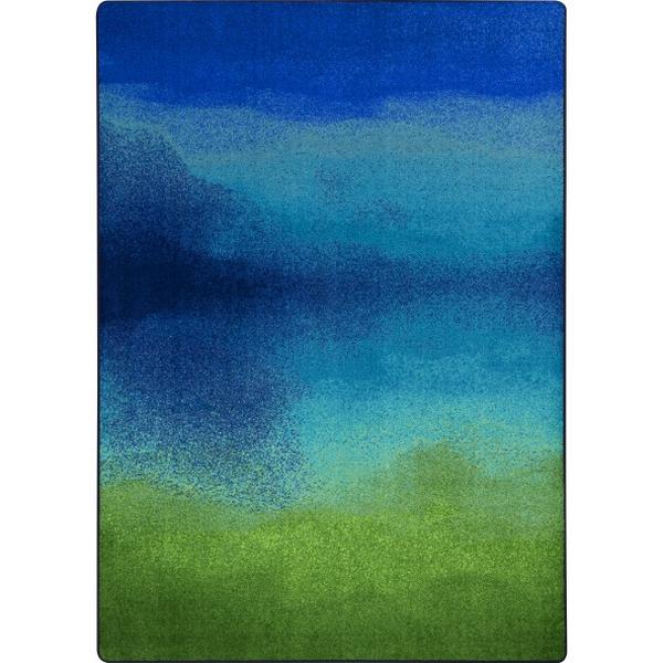 Colorwash Rectangle Area Rug - Marine - 92 x 7 x 7 in.