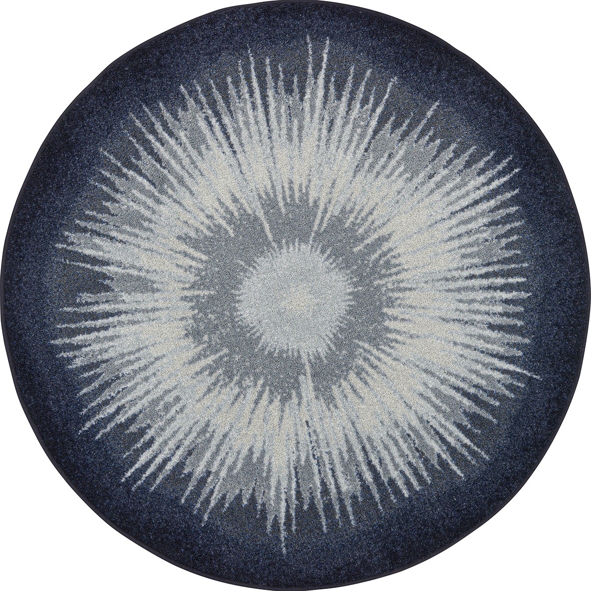 Rare Earth 7'7' Round Area Rug In Color Night Sky