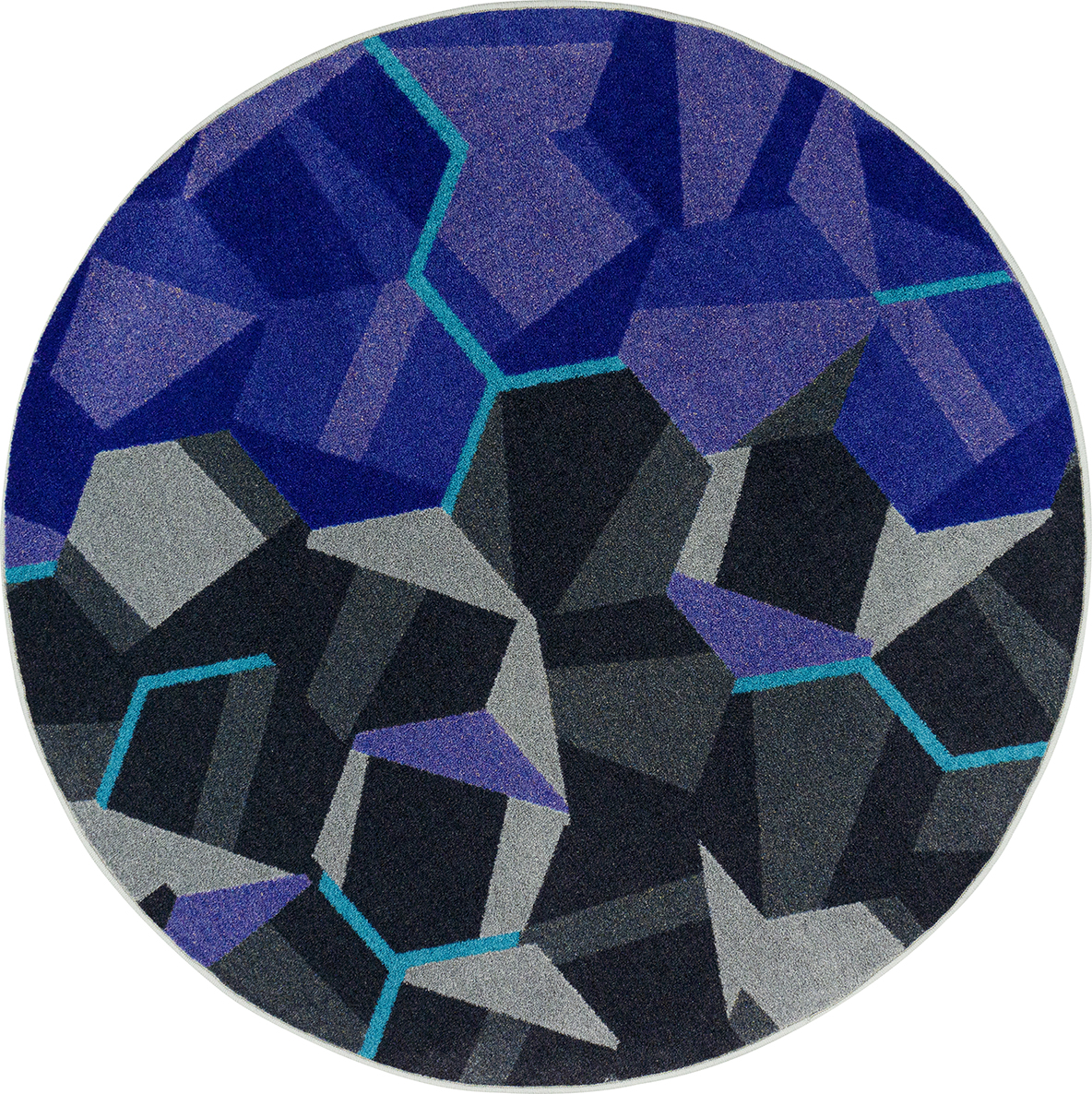 2134XLE-03 13 ft. 2 in. Stealth Machine Tufted Cut Pile Round Rug, Violet