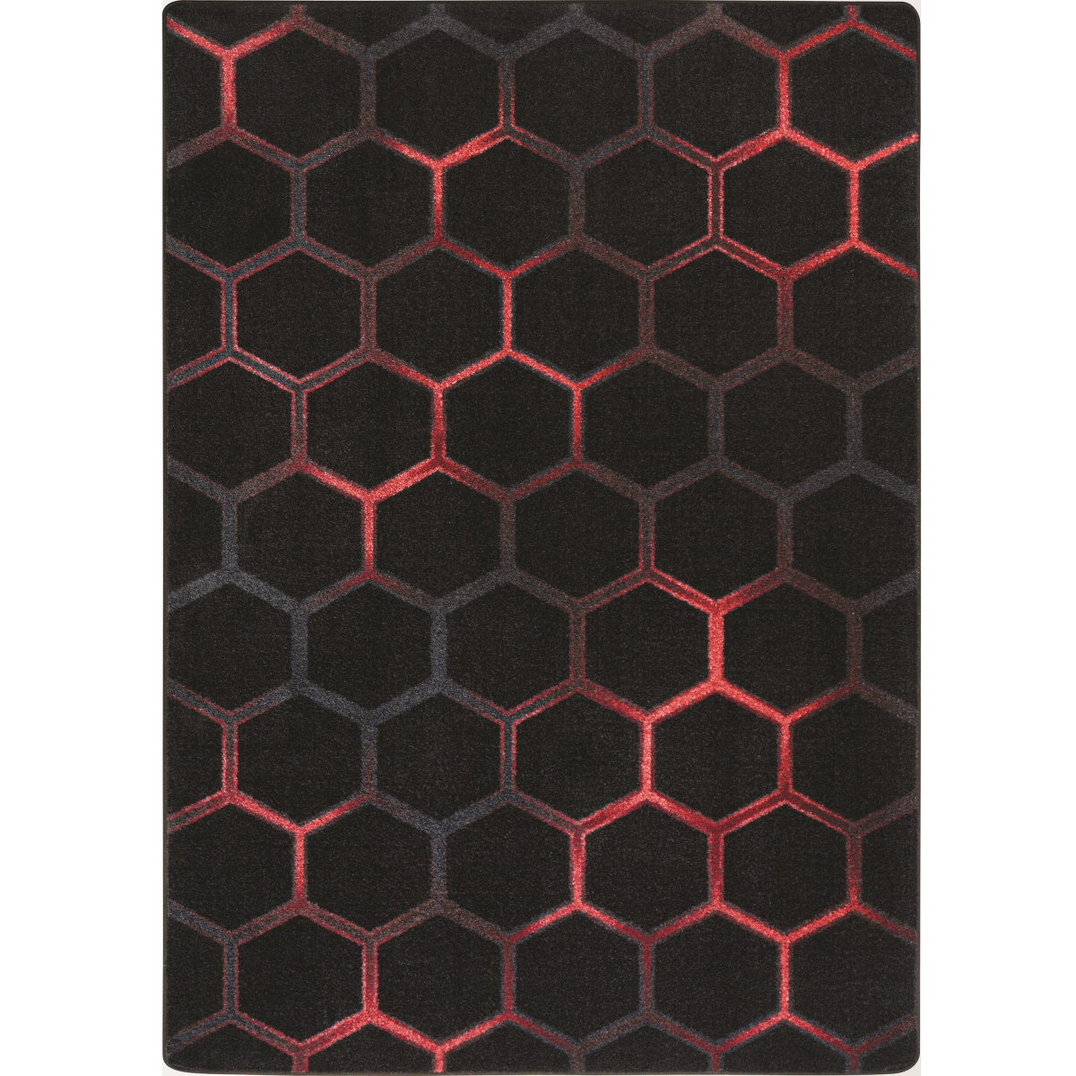 2163B-05 3 ft. 10 in. x 5 ft. 4 in. Breakout Machine Tufted Cut Pile Rectangle Area Rug, Ruby