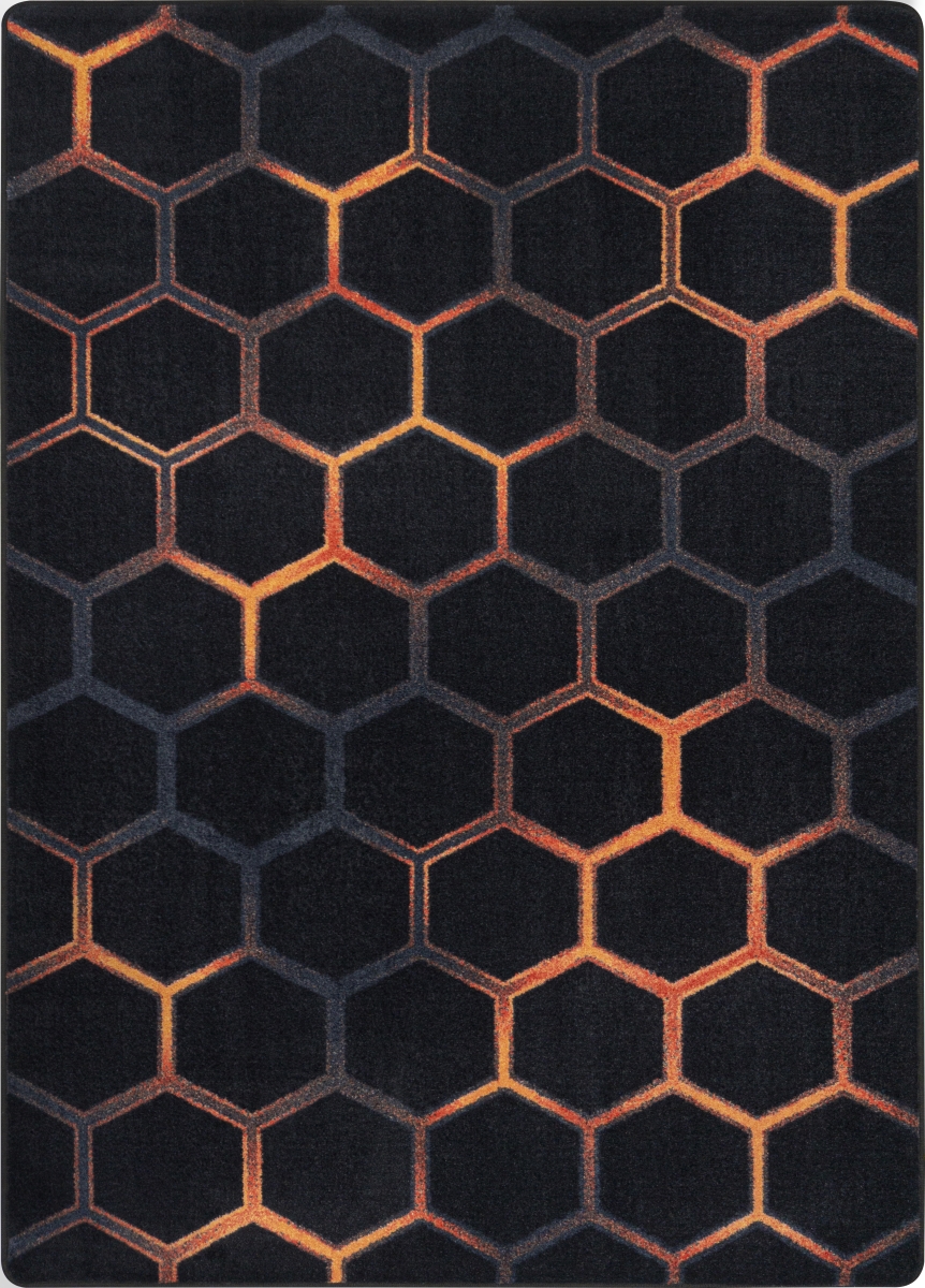 2163XLE-04 13 ft. 2 in. Breakout Machine Tufted Cut Pile Round Rug, Tangerine