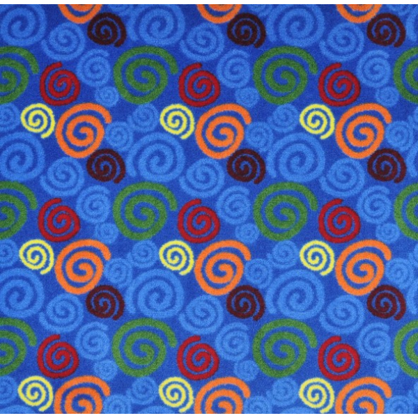 1740D 7 ft. 8 in. x 10 ft. 9 in. Playful Patterns Spirals Indoor Rectangle Area Rug - Multi Color