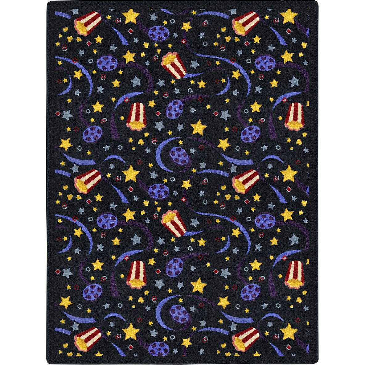 1896C-02 5 ft. 4 in. x 7 ft. 8 in. Any Day Matinee Feature Film Rectangle Indoor Area Rug - Charcoal