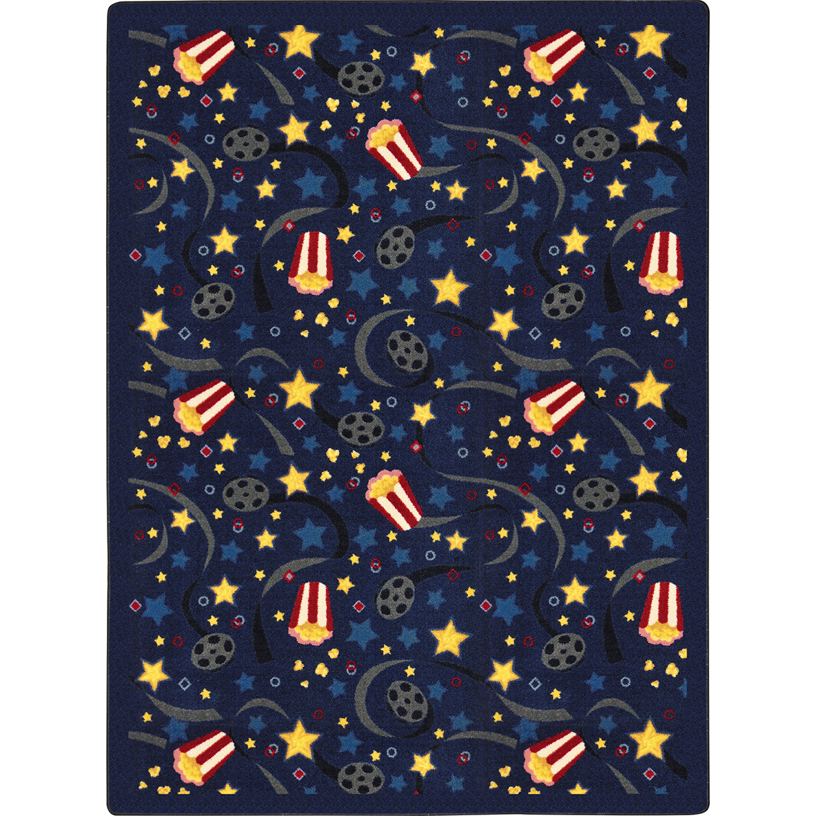 1896C-03 5 ft. 4 in. x 7 ft. 8 in. Any Day Matinee Feature Film Rectangle Indoor Area Rug - Navy