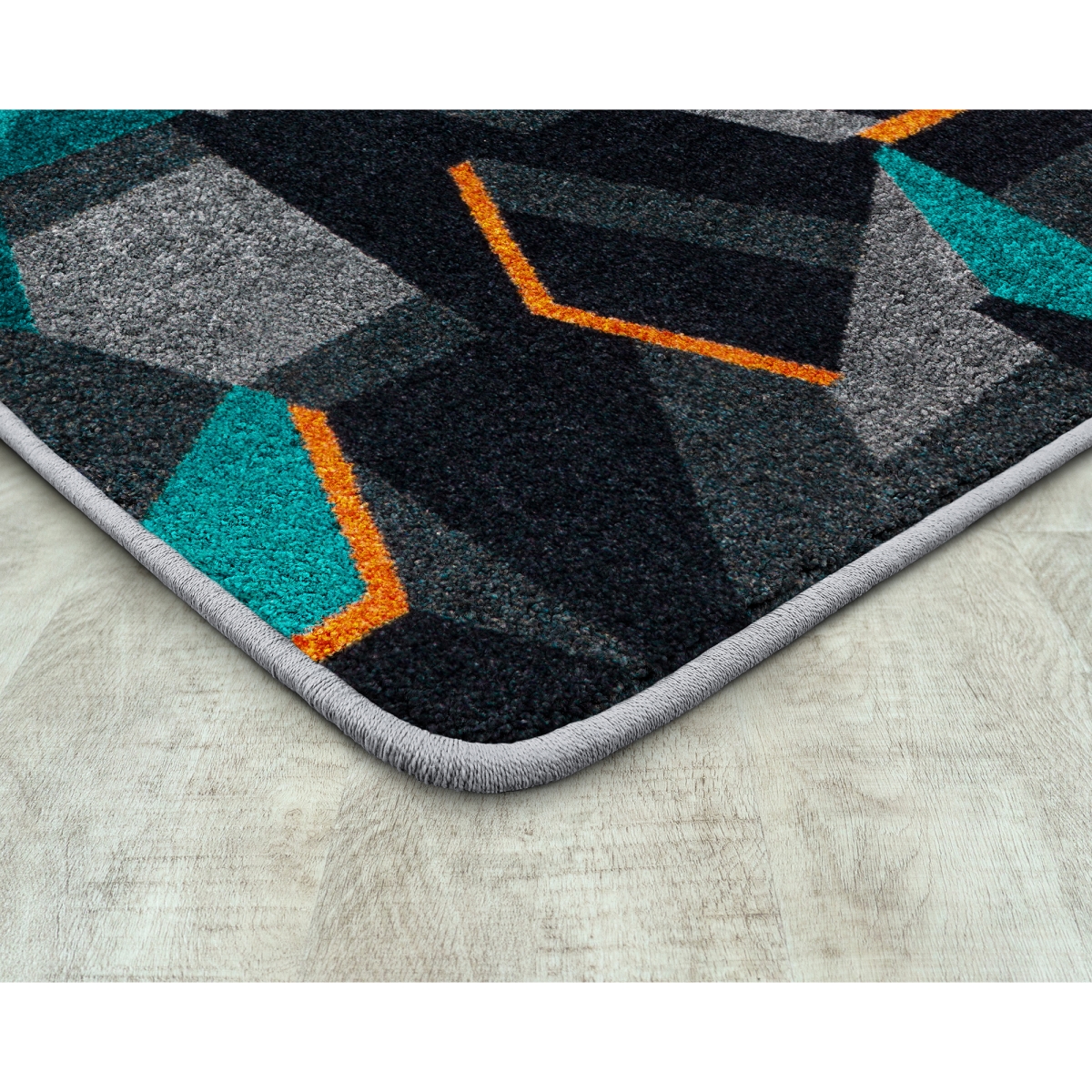 2134G-01 10 ft. 9 in. x 13 ft. 2 in. Kid Essentials Stealth Rectangle Indoor Area Rug - Teal