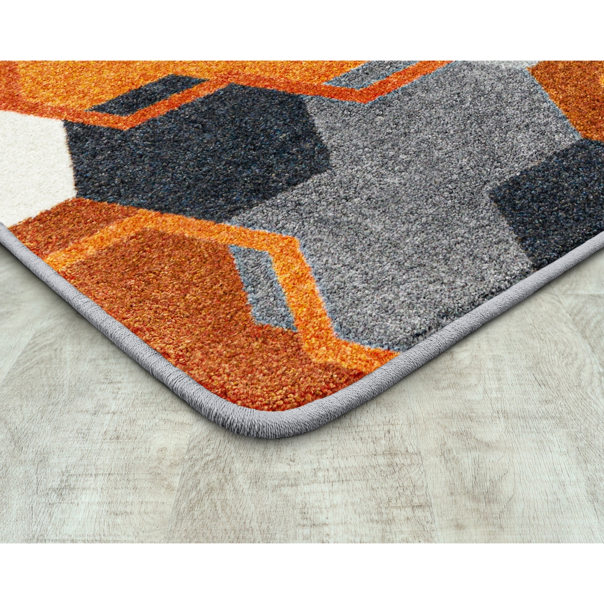 2139G-02 10 ft. 9 in. x 13 ft. 2 in. Kid Essentials Team Up Rectangle Indoor Area Rug - Orange
