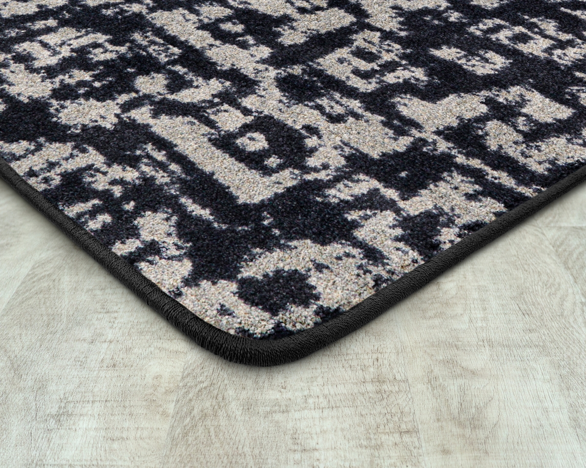 2128G-03 10 ft. 9 in. x 13 ft. 2 in. Workspace Block Print Rectangle Indoor Area Rug - Onyx