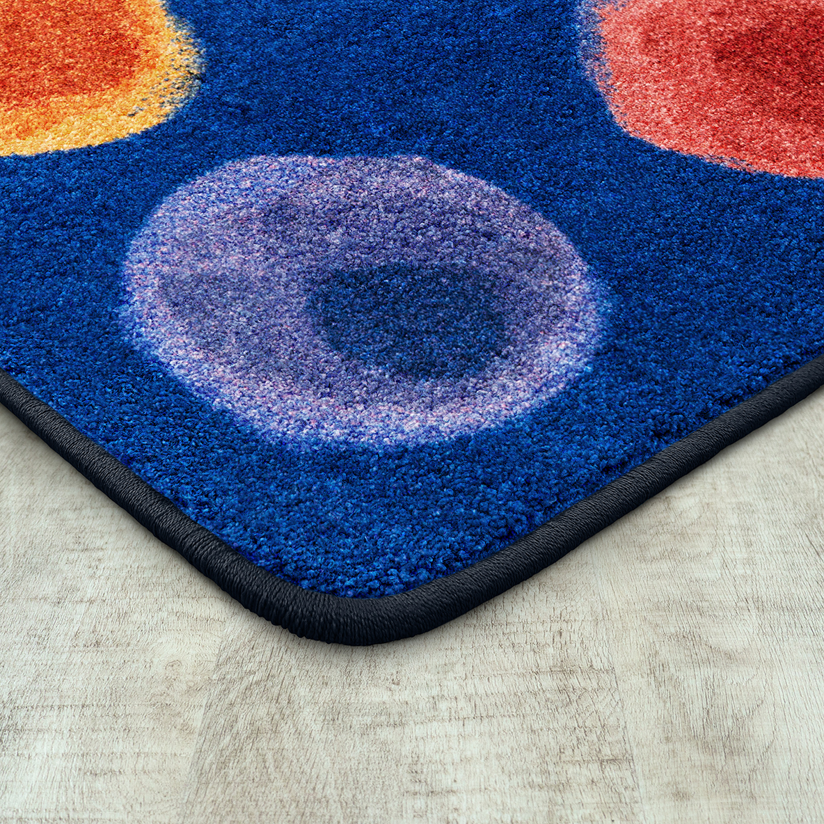 2143G-01 10 ft. 9 in. x 13 ft. 2 in. Kid Essentials Watercolor Spots Rectangle Indoor Area Rug - Rainbow