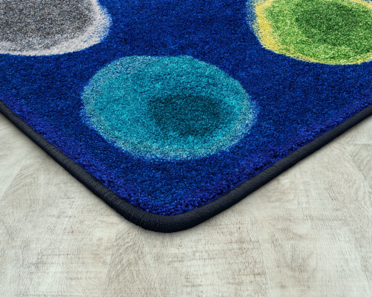 2143G-02 10 ft. 9 in. x 13 ft. 2 in. Kid Essentials Watercolor Spots Rectangle Indoor Area Rug - Marine
