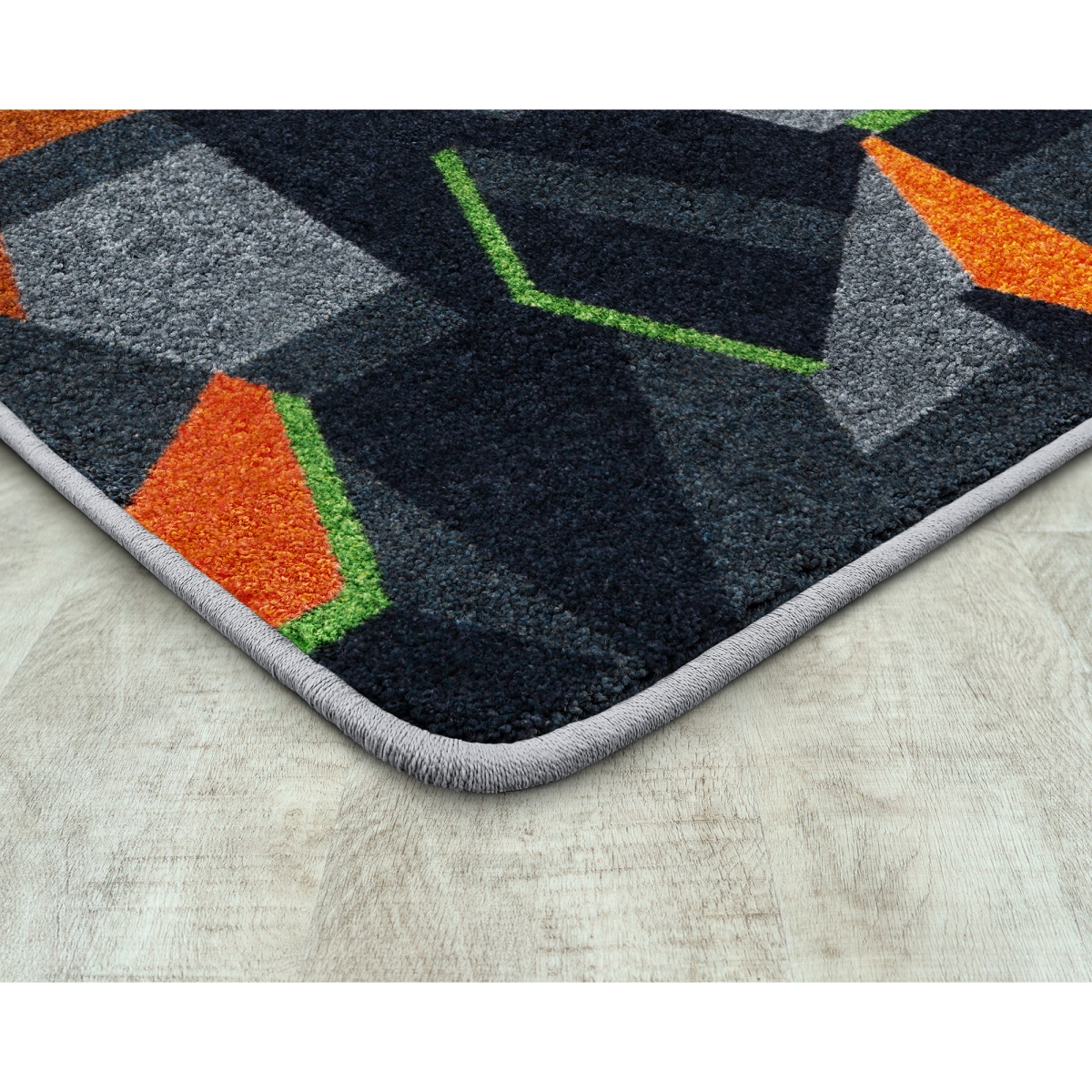 2134G-02 10 ft. 9 in. x 13 ft. 2 in. Kid Essentials Stealth Rectangle Indoor Area Rug - Tangerine