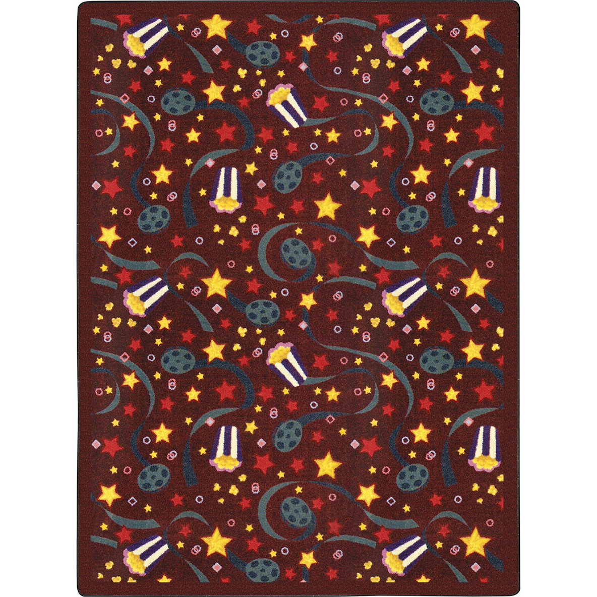 1896B-01 3 ft. 10 in. x 5 ft. 4 in. Any Day Matinee Feature Film Rectangle Indoor Area Rug - Burgundy
