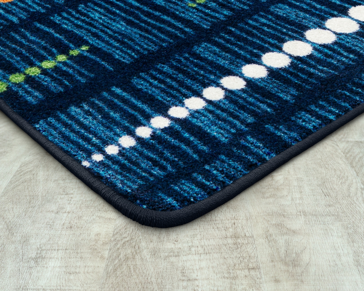 1702G-05 10 ft. 9 in. x 13 ft. 2 in. Kid Essentials Recoil Rectangle Indoor Area Rug - Citrus