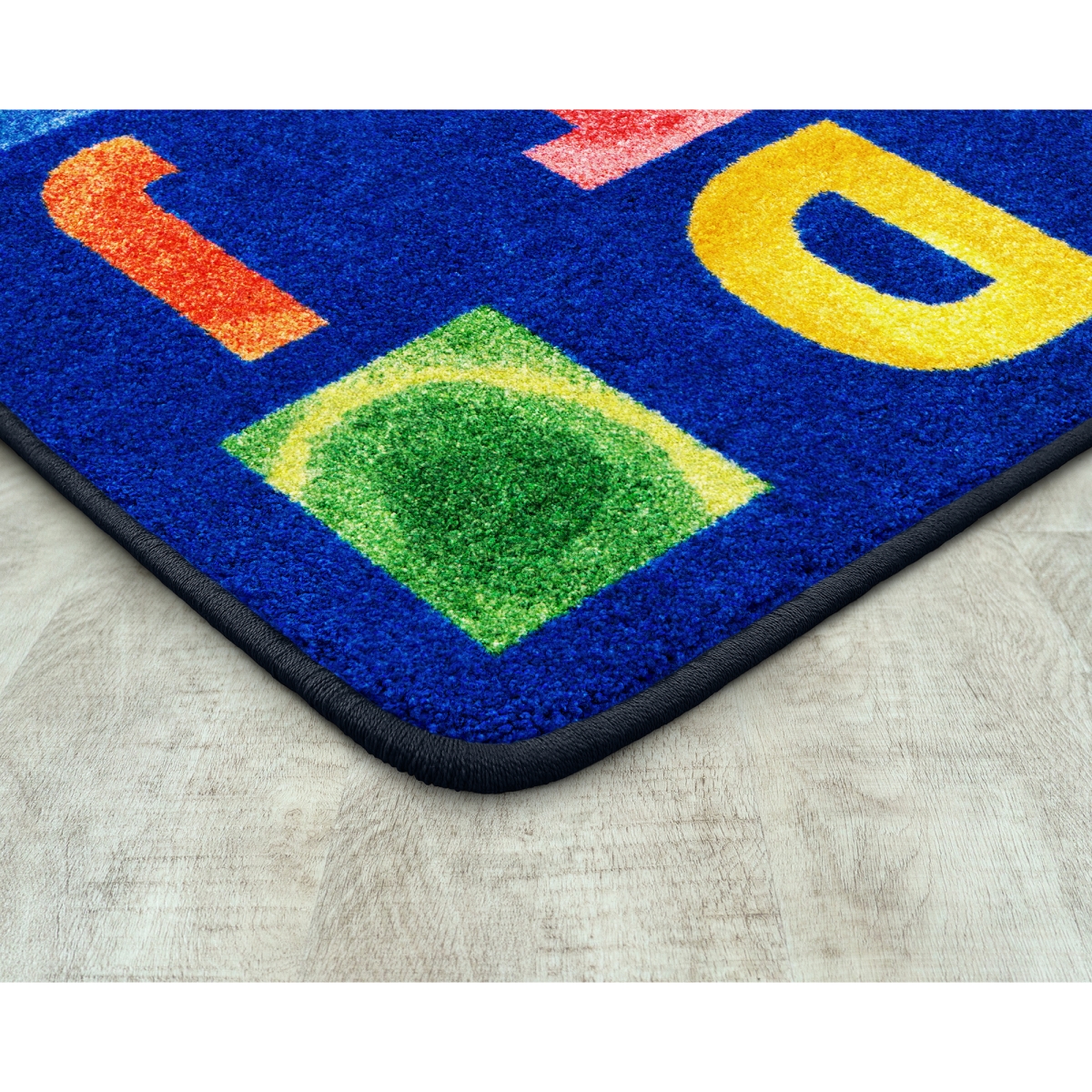 2123G-01 10 ft. 9 in. x 13 ft. 2 in. Kid Essentials Watercolor Alphabet Rectangle Indoor Area Rug - Rainbow