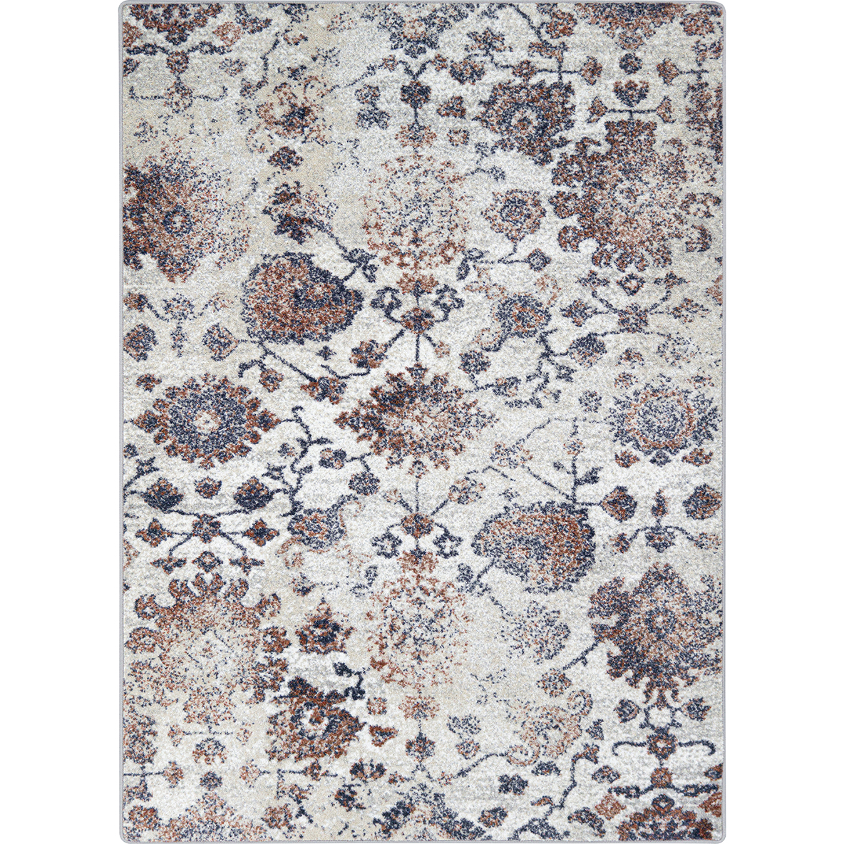 2184B-03 3 ft. 10 in. x 5 ft. 4 in. Kid Essentials Mojave Bloom Rectangle Indoor Area Rug - Terracotta