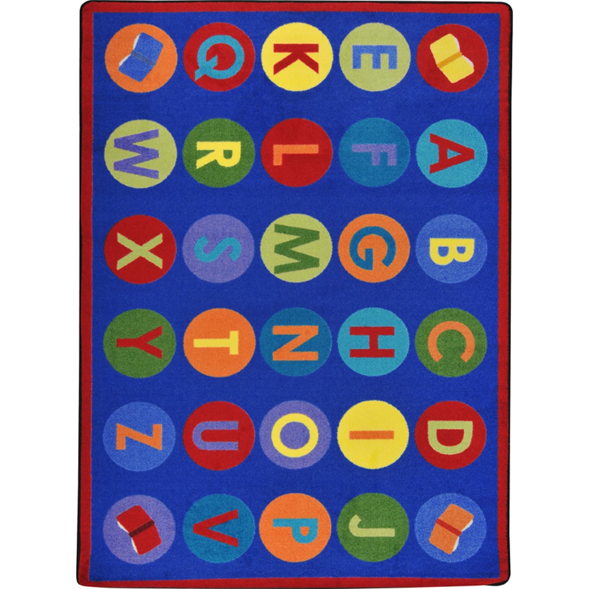 1945G 10 ft. 9 in. x 13 ft. 2 in. Kid Essentials Library Dots Rectangle Indoor Area Rug - Multi Color