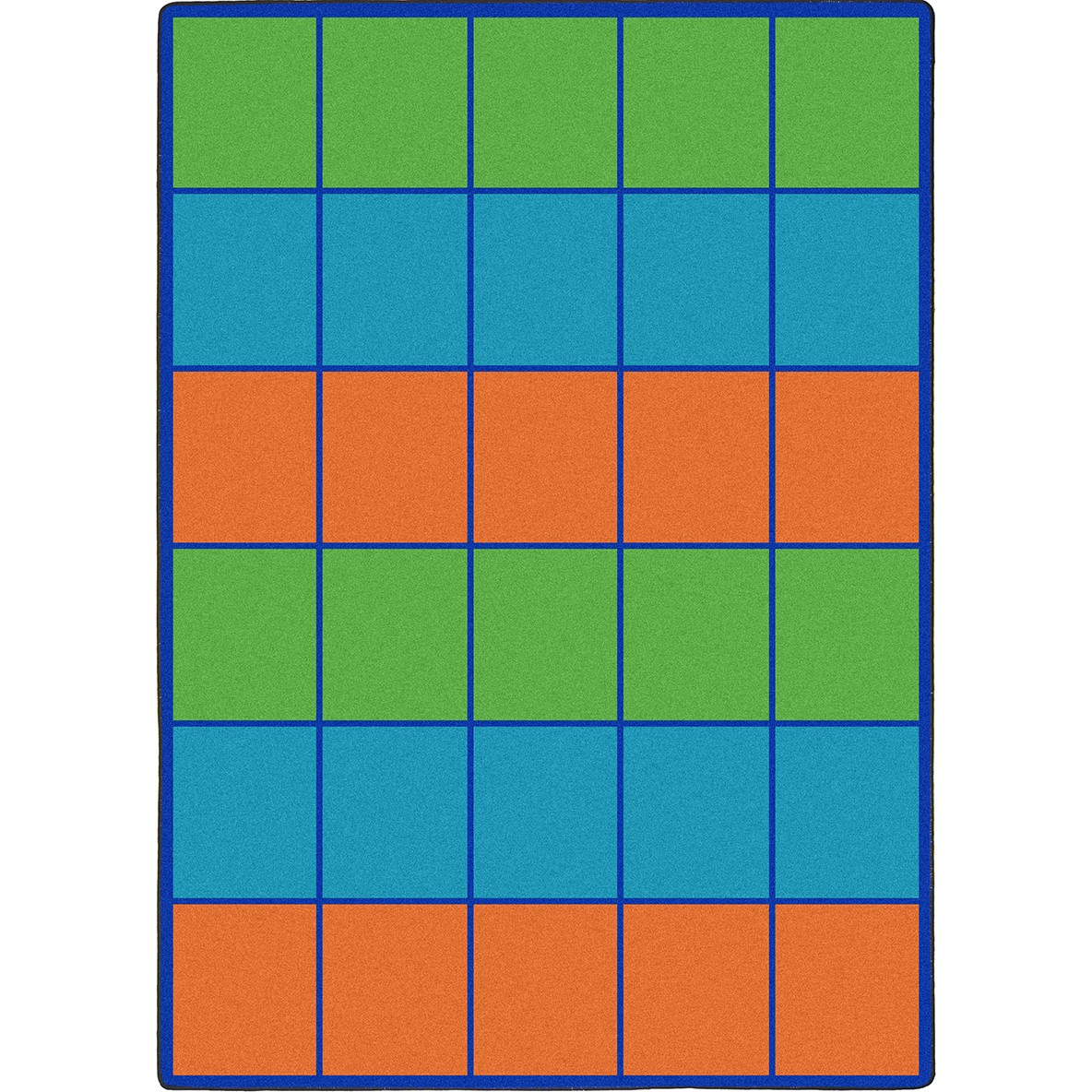 2053G 10 ft. 9 in. x 13 ft. 2 in. Kid Essentials Squares To Spare Rectangle Indoor Area Rug - Multi Color