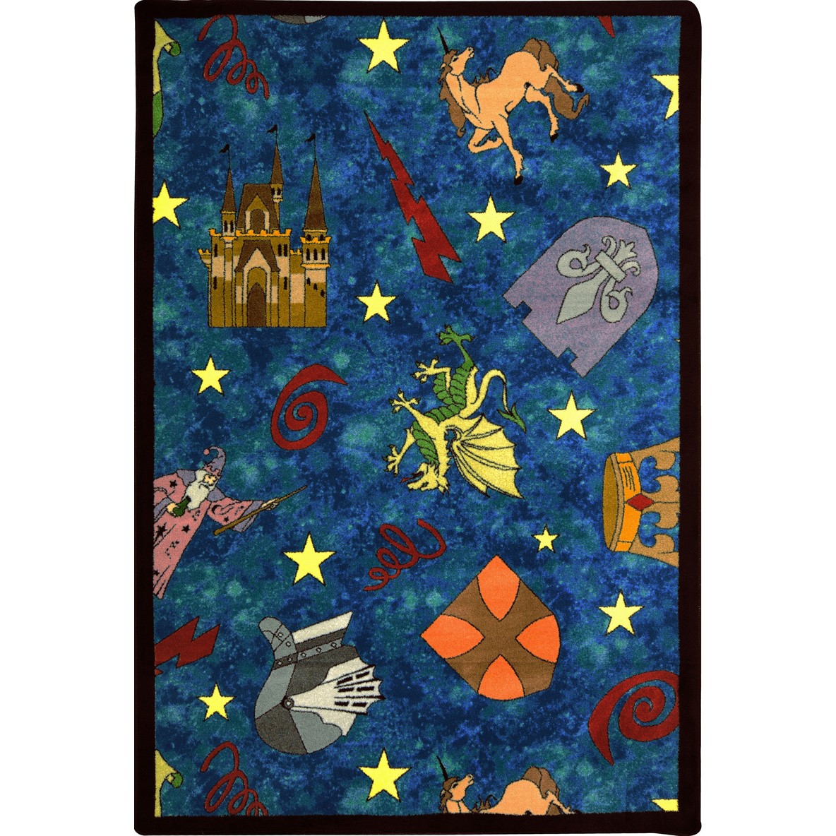 56G 10 ft. 9 in. x 13 ft. 2 in. Playful Patterns Mythical Kingdom Rectangle Indoor Area Rug - Multi Color