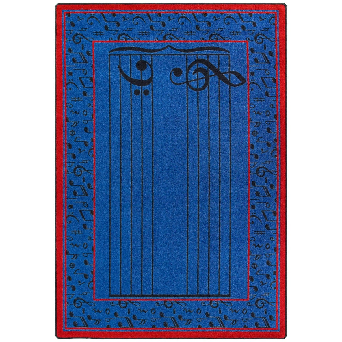1574G-01 10 ft. 9 in. x 13 ft. 2 in. Kid Essentials Fully Staffed Rectangle Indoor Area Rug - Blue