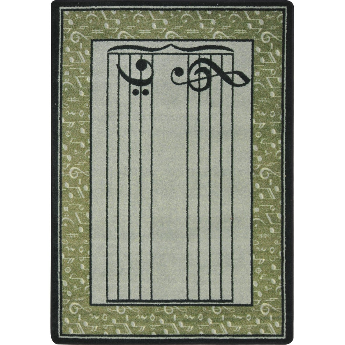 1574G-02 10 ft. 9 in. x 13 ft. 2 in. Kid Essentials Fully Staffed Rectangle Indoor Area Rug - Sage