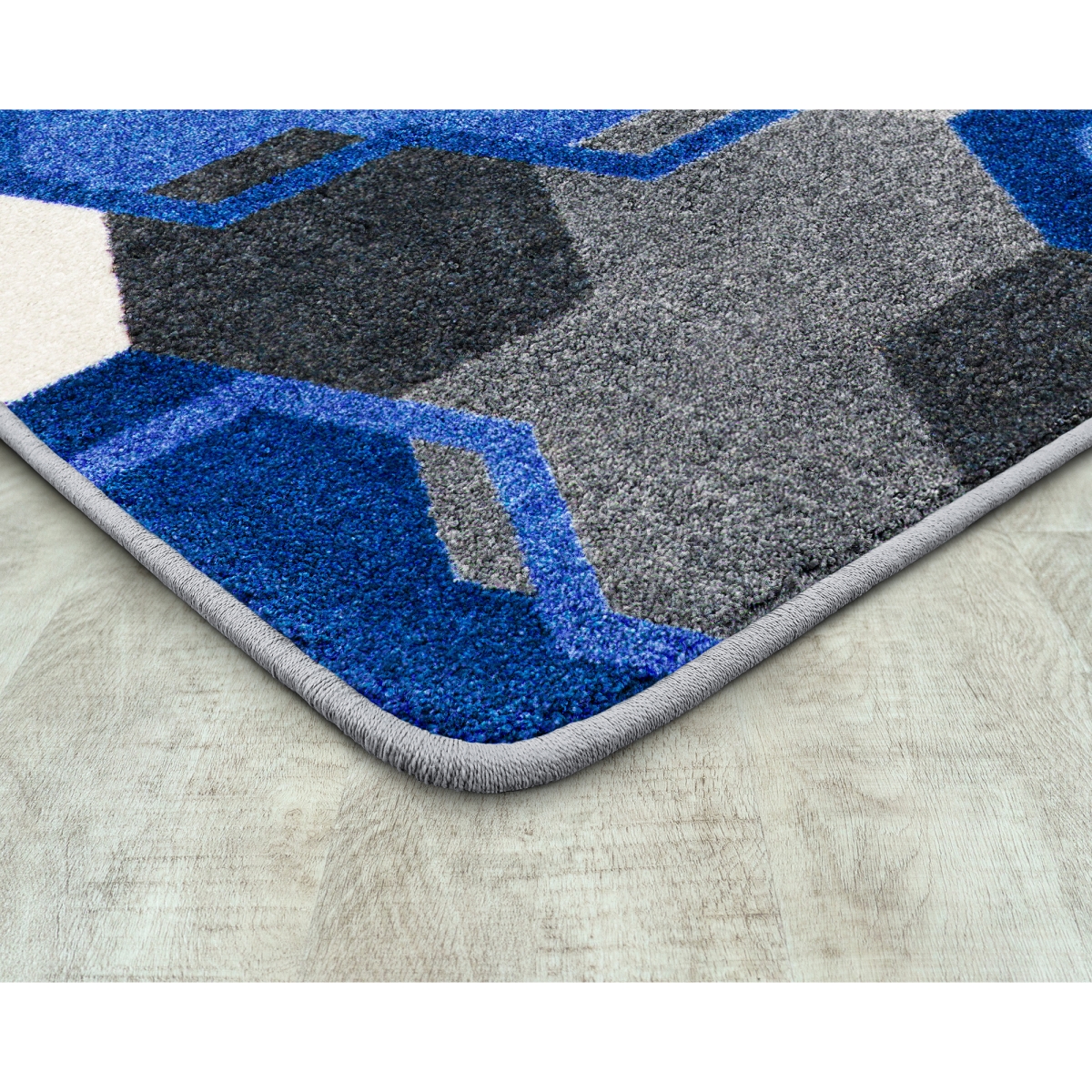 2139G-01 10 ft. 9 in. x 13 ft. 2 in. Kid Essentials Team Up Rectangle Indoor Area Rug - Blue