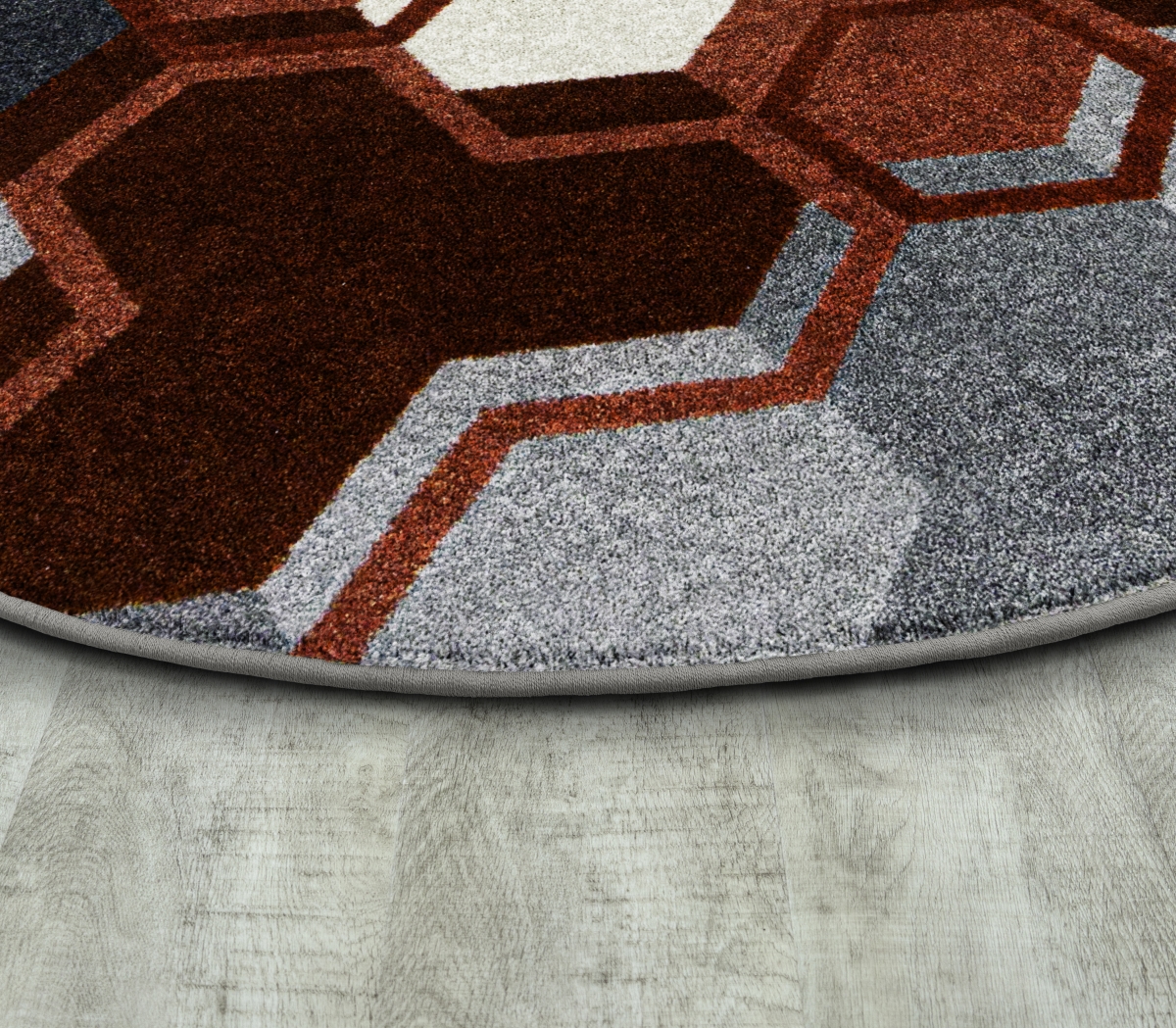 2139XLE-03 13 ft. 2 in. x Round Kid Essentials Team Up Indoor Area Rug - Red
